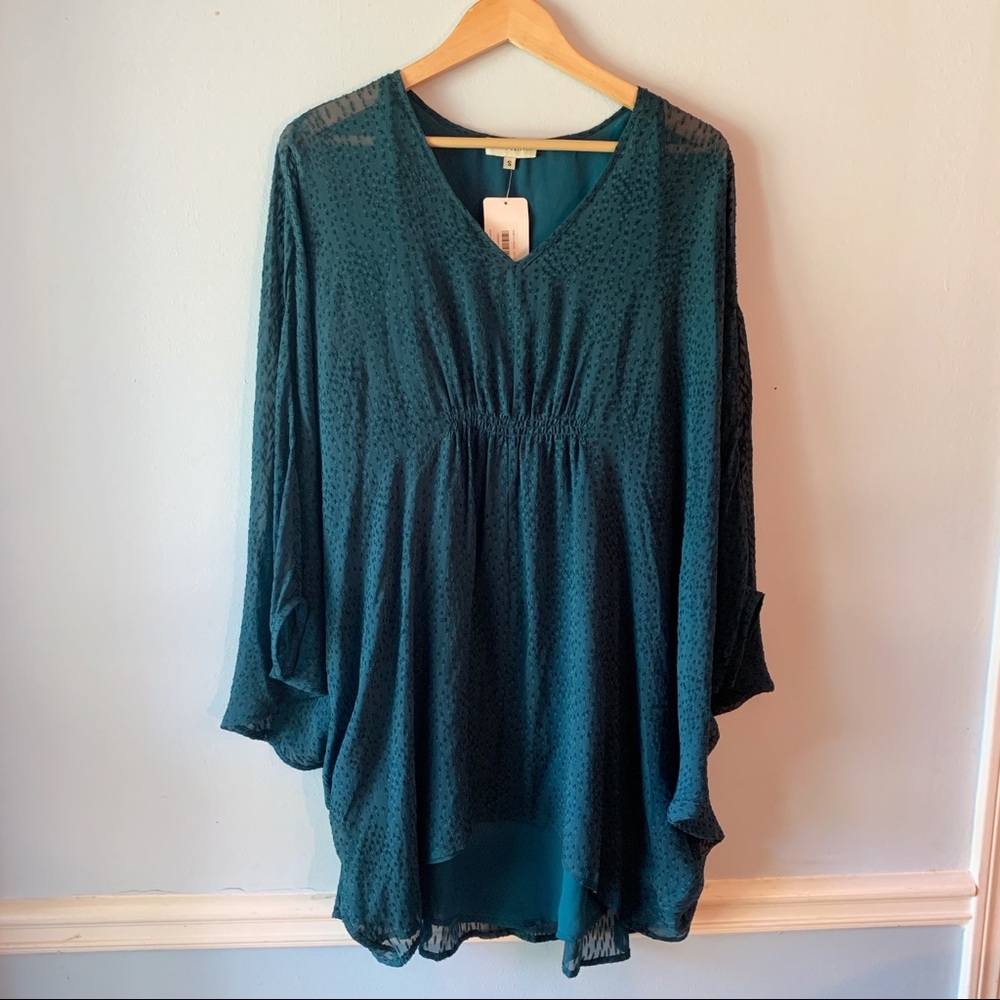 BOUTIQUE Teal flowy dress size S